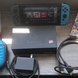 BIG Nintendo Switch Bundle-Console | Case | Games | Controllers | 256GB SD Card