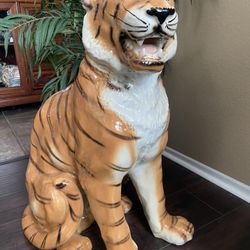 Large Vintage 1960’s Tiger Statue