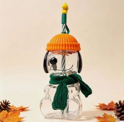 Snoopy d Starbucks glass cup