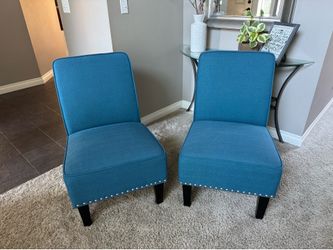 Teal accent chairs