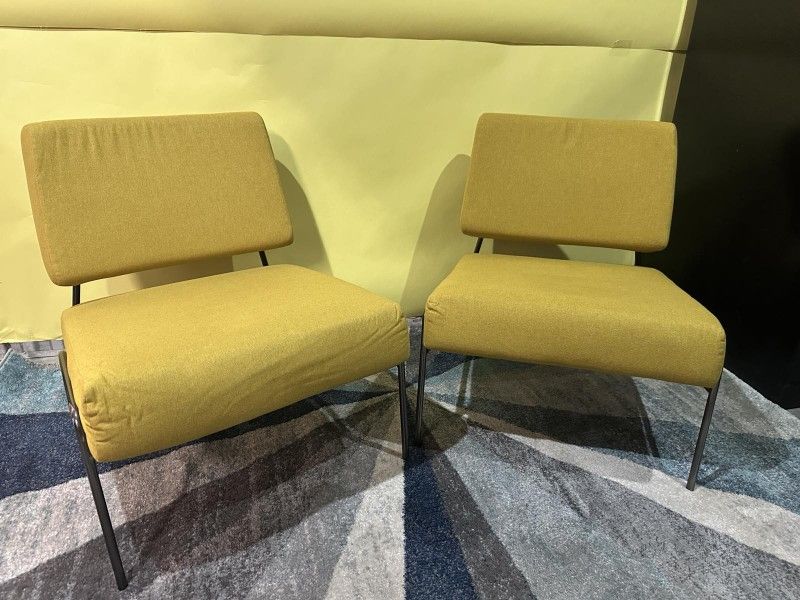 For sale: West Elm - Wire Frame Slipper Chair, Dark Horseradish