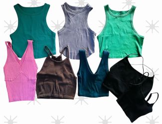✨ Trendy Women’s Crop Tops Bundle | XS-M | 8 Pieces | Great Condition ✨