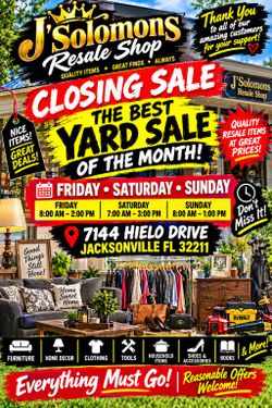 J'Solomon's Resale Closing Sale