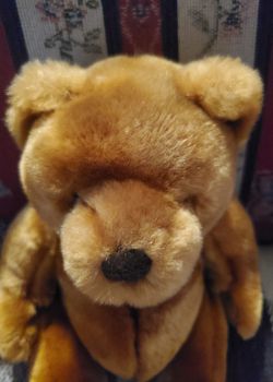 Velvets By Greek Brown Teddy Bear Plush Stuffed Animal 10 Tall Vintage  Luxury