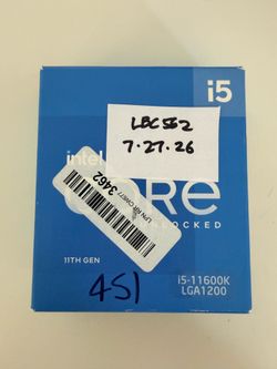 Intel Core i5 Gen 11 I5-11600K 3.90GHz Rocket Lake LGA 1200 CPU