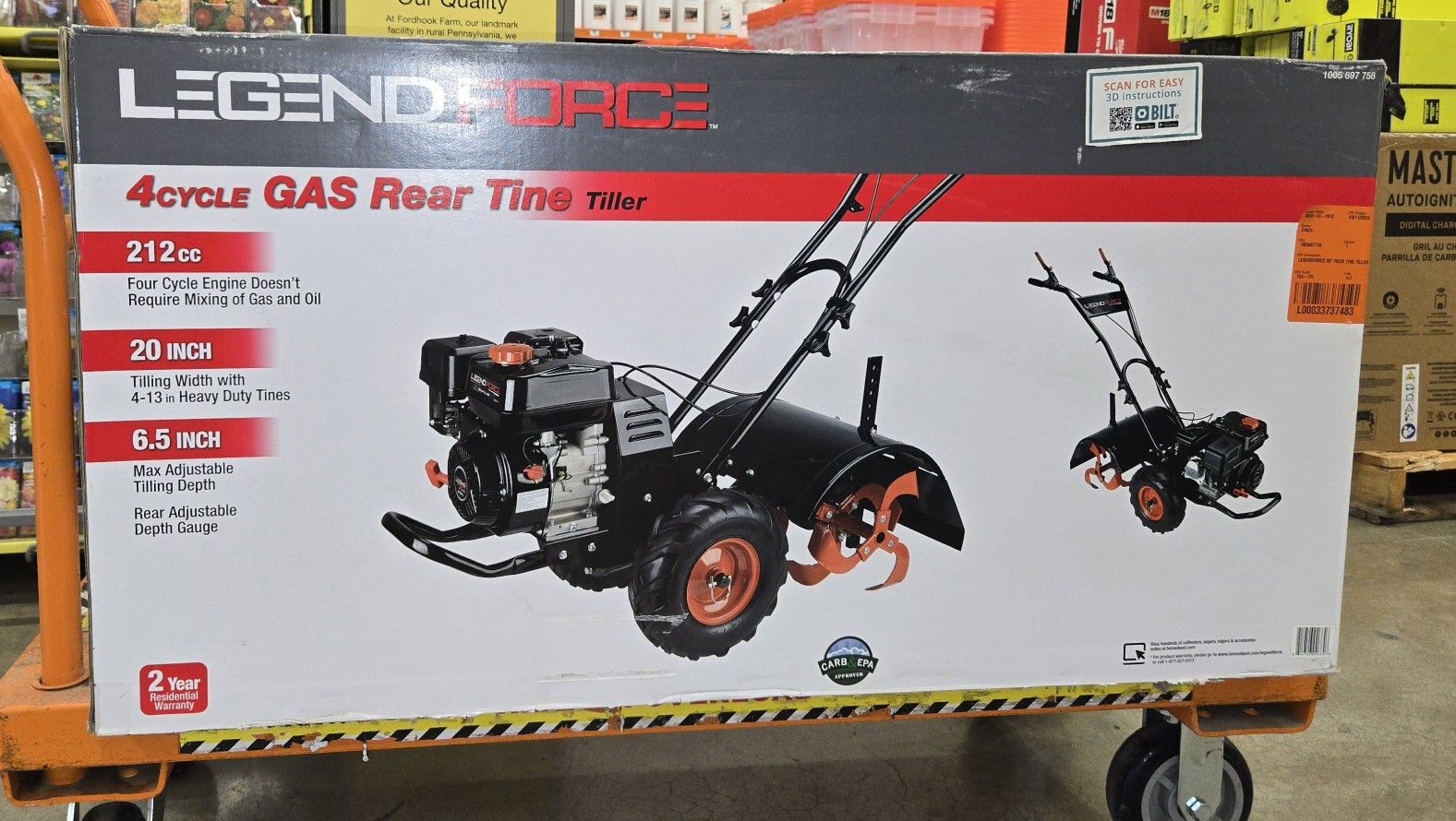 Legend Force 20in 212 Gas Rear Tine Garden Tiller
