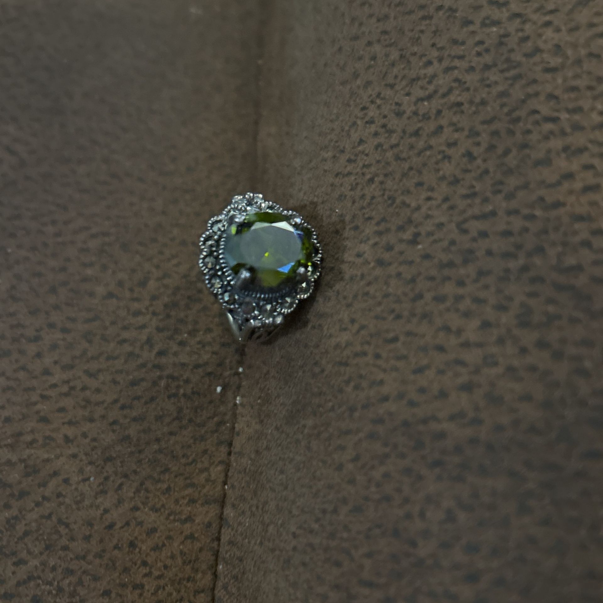 Sterling Silver Ring With A Jade Stone