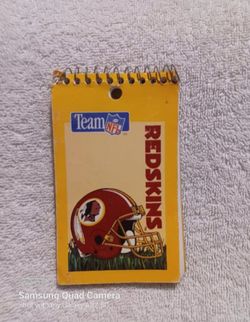 Vintage Washington Redskins NFL spiral flip Notepad