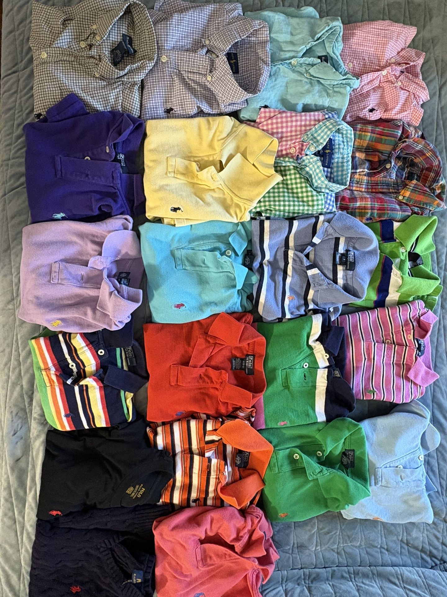 22 Ralph Lauren Boys Spring/Summer Shirts 10/12 (mostly)