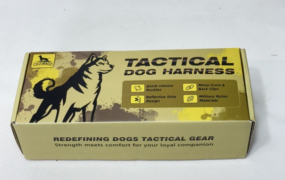 Wingoin Tactical Dog Harness Support and Comfortable All Breeds Size Large
