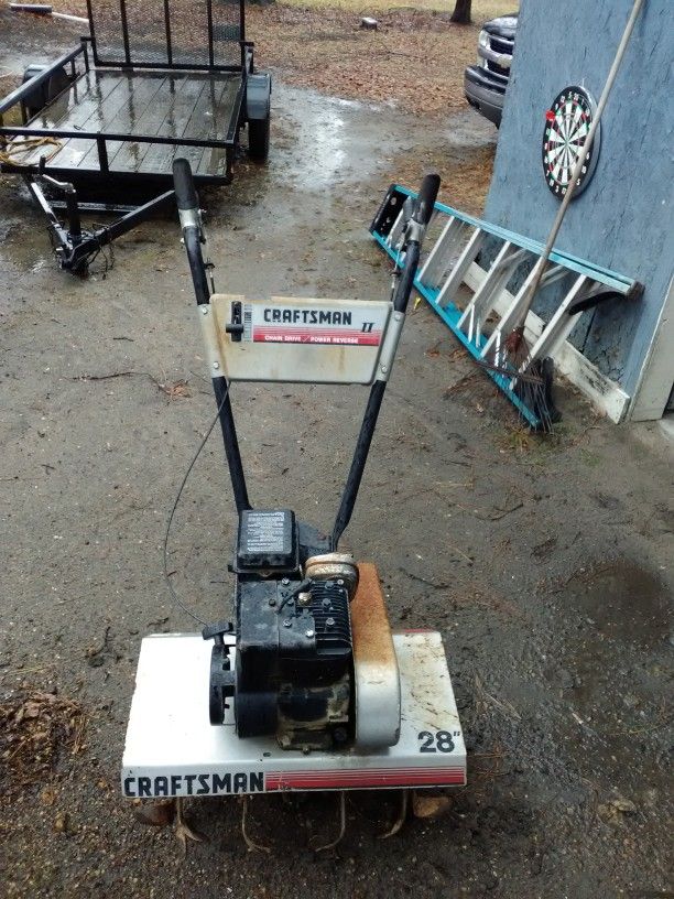 28 inch front tine craftsman tiller