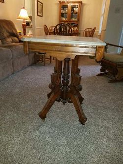 Antique marble top table.
