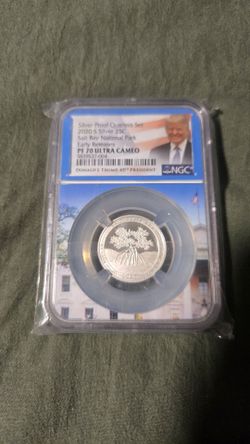 Silver proof quarter