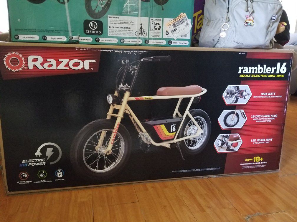 RAZOR ramblerI6 Adult Electric Mini Bike 