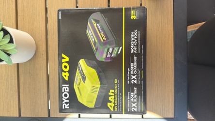 Brand New Ryobi 40V Battery & Charger Set