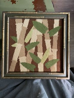 Needle Point If Bamboo 12x13 Frame