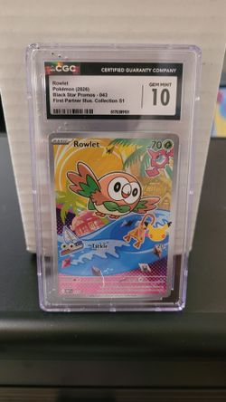 Rowlet CGC 10 Gem Mint Pokémon gtaded slab Promo Card