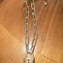 Gold Lock Chain Necklace