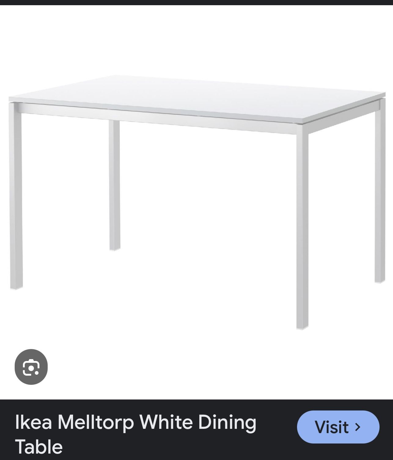 ikea white melltorp desk table 49" wide 29" deep good conditon