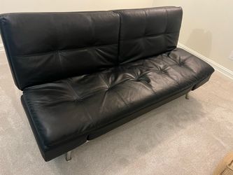Black Convertible Sofa Bed / Futon