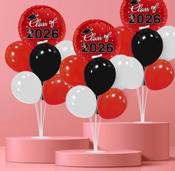 Class of 2026 balloon centerpieces 4 pack