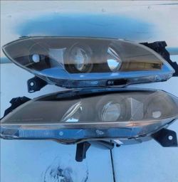 04-09 Mazda 3 Projector Headlights Luces Calaveras Micas Faros Focos Faroles Headlamps