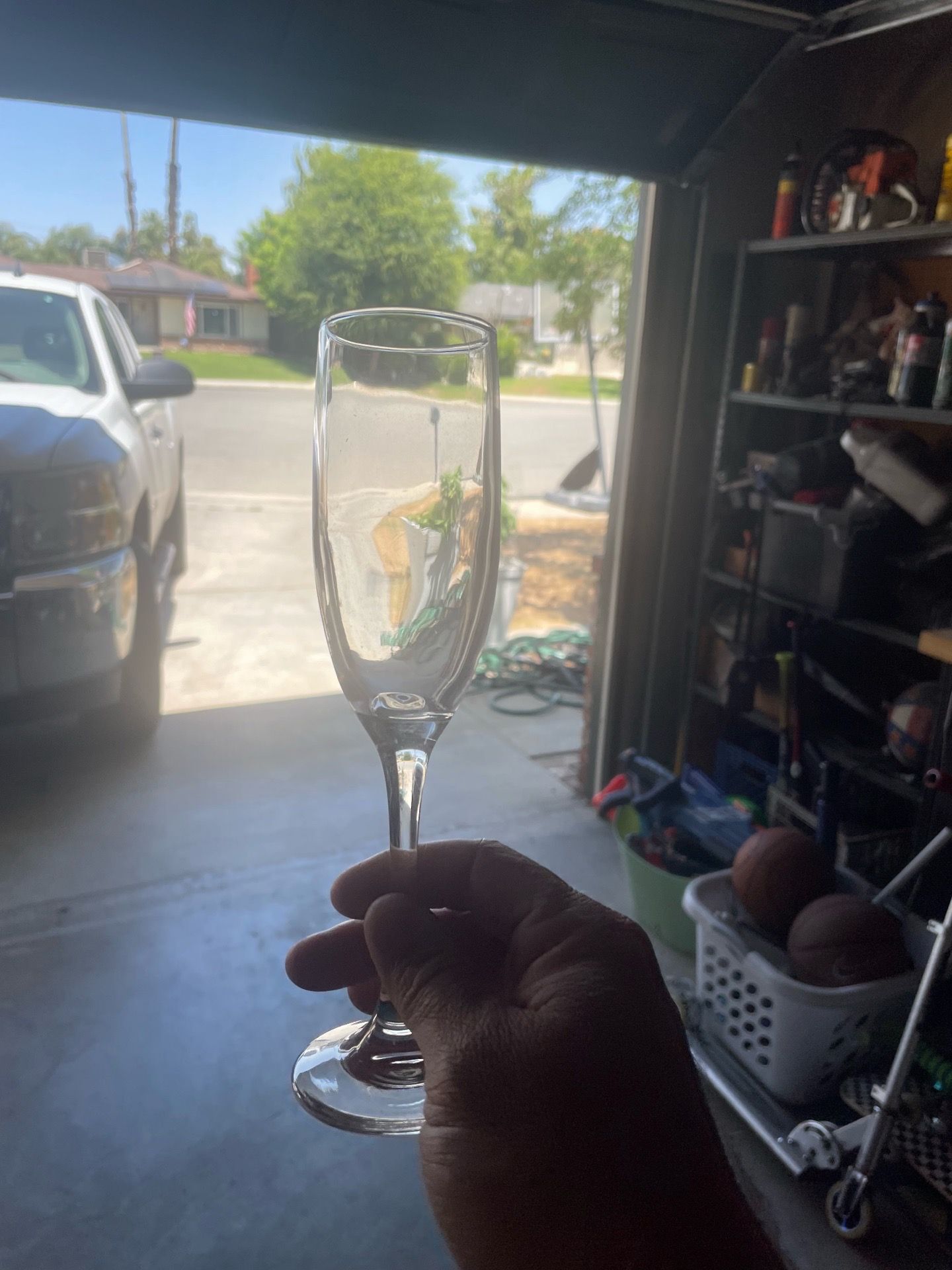 Champagne glasses and Wedding decor