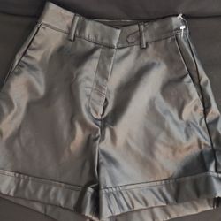 BRAND NEW Black Leather Express Shorts 