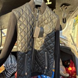 Philipp Plein Quilted Leather Jacket Size S