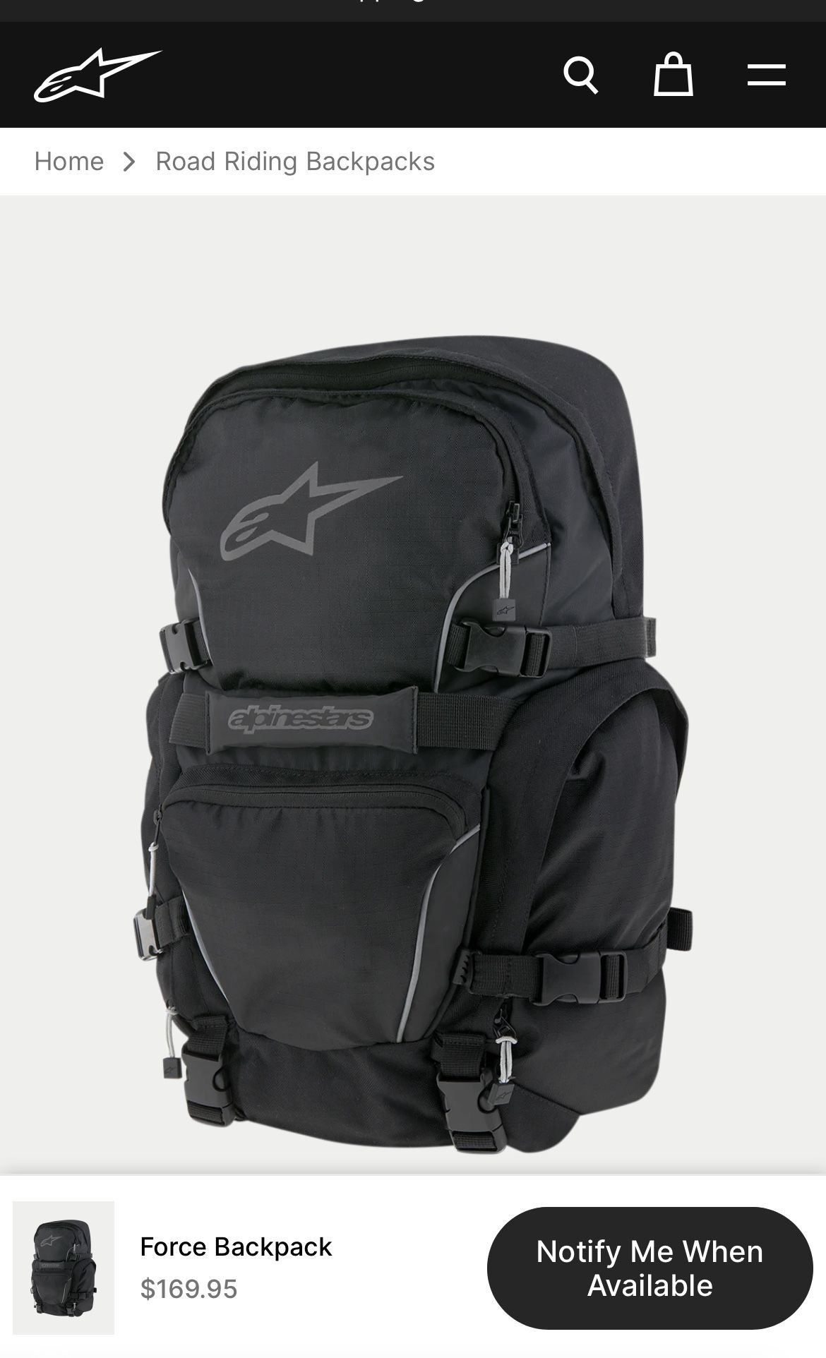 Alpinestars AMP3 Backpack - 17L Technical Pack With Rain Cover, For Motorcycle & Sport