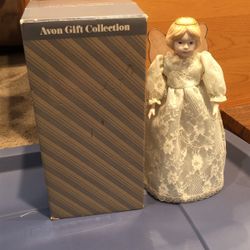Avon Snow Angel Tree Topper Doll With Original Box 