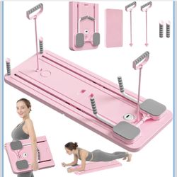 Fitness at Home! Pilates Board - Pilates Reformer Set, MultiPurpose Foldable Pilates Reformer Board