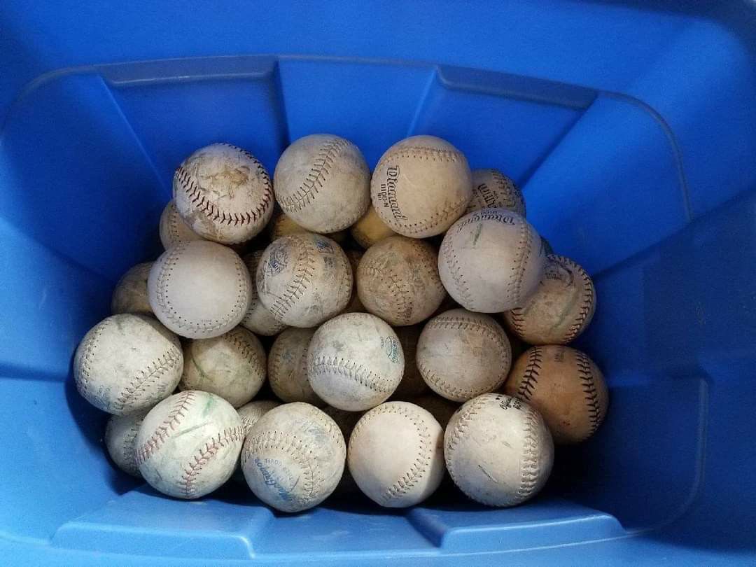 Used softballs