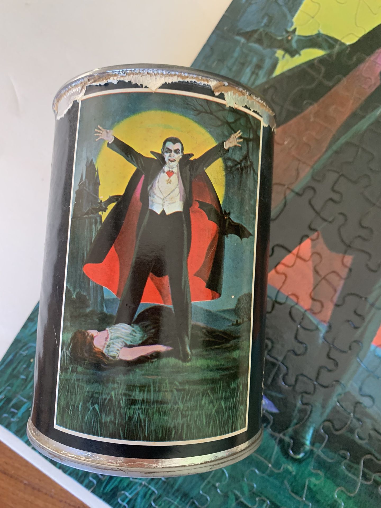 Vintage Dracula 🧛‍♂️ Horror Monster 1974 Puzzle 