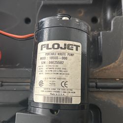 Flojet 18555-000A Portable RV Waste Pump with Garden Hose Discharge Port - 12 VDC Motor
