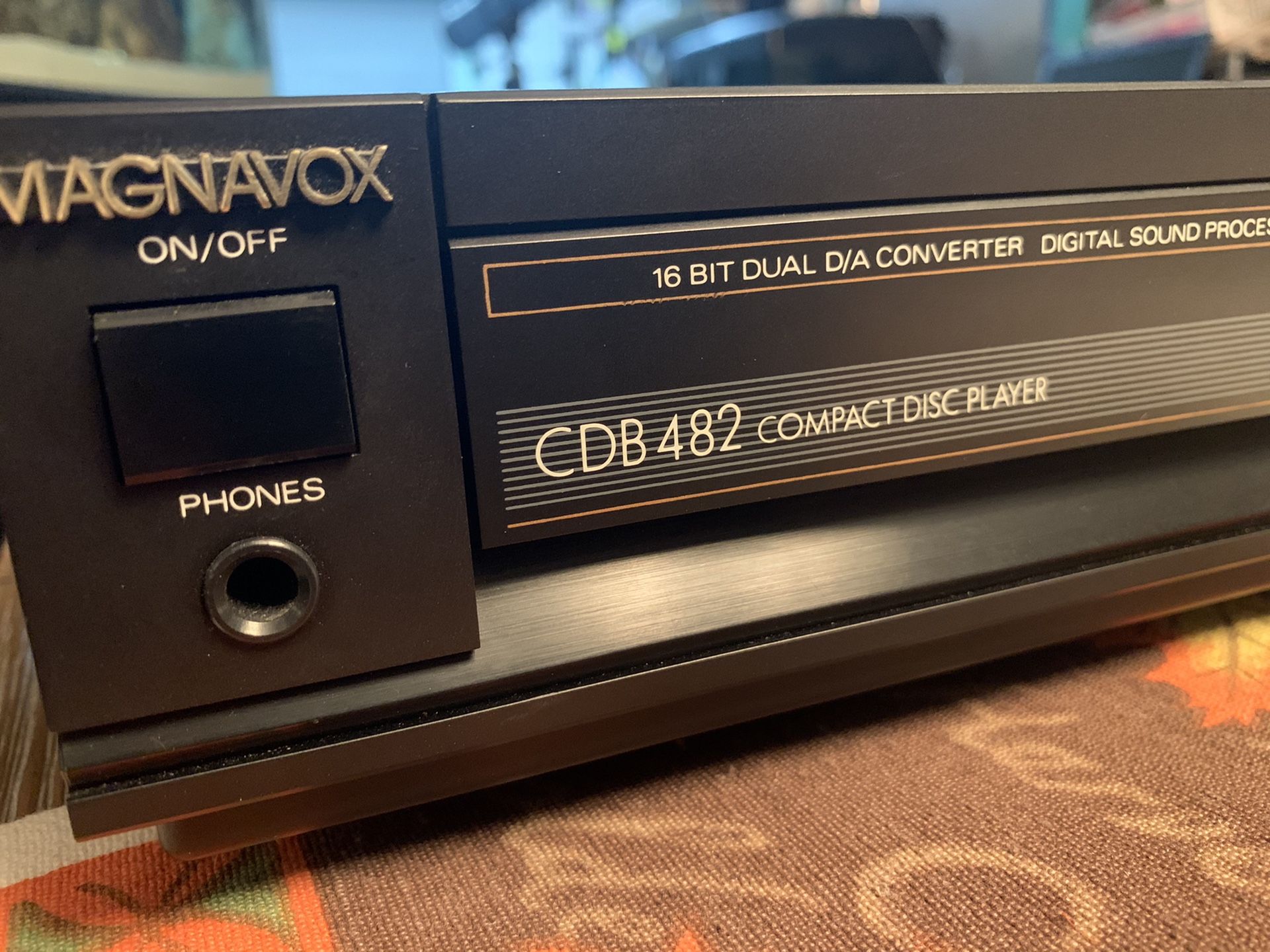 Vintage Magnavox CDB 482 CD player with remote. (Needs repair.)