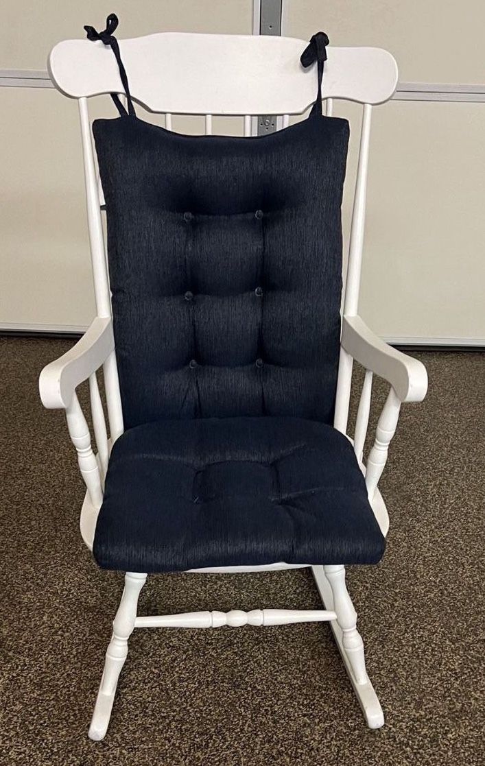 Navy Blue Pads Like New For Rocking Chair. **Chair not included** adult size.