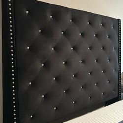 Queen Velvet Bed Frame 