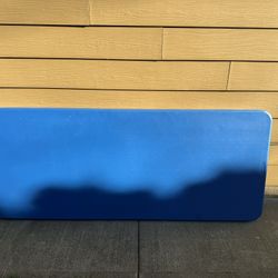 6ft Folding Table Blue Plastic National Public Seating Heavy Duty