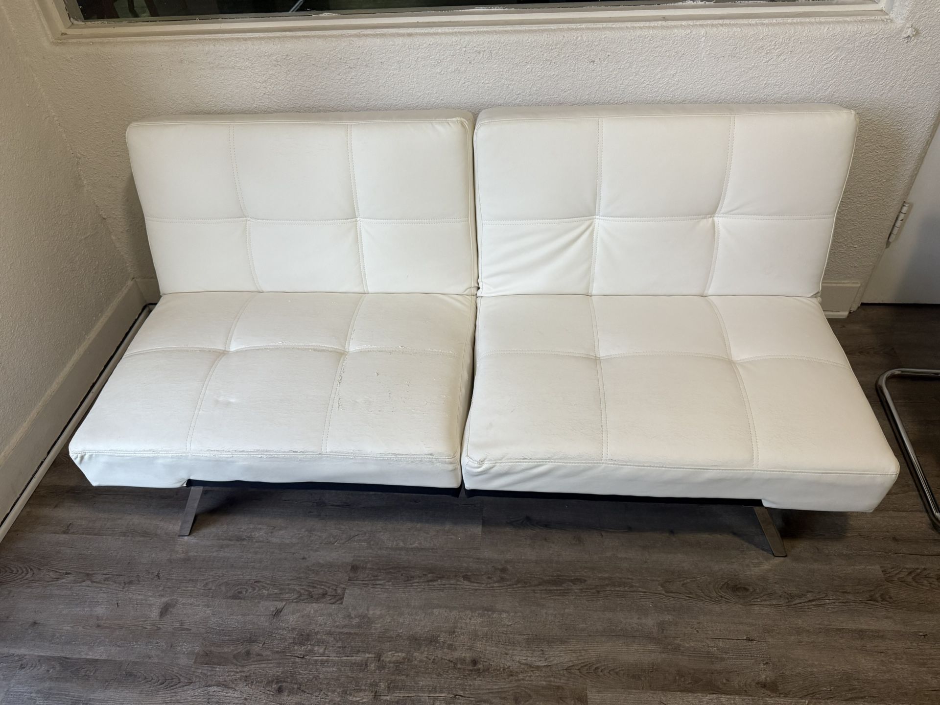 Abbyson Leather Foldable Futon And Chairs
