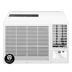 LG 12,200 BTU 230-Volt Window Air Conditioner Unit Cools 570 sq. ft. with Heater, Remote and Dehumidifier in White