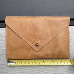 Tan Envelope Clutch Wallet