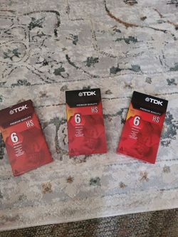 Vhs TDK blank tapes have 6 hours