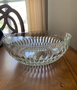 Large Cut Glass Serving Bowl