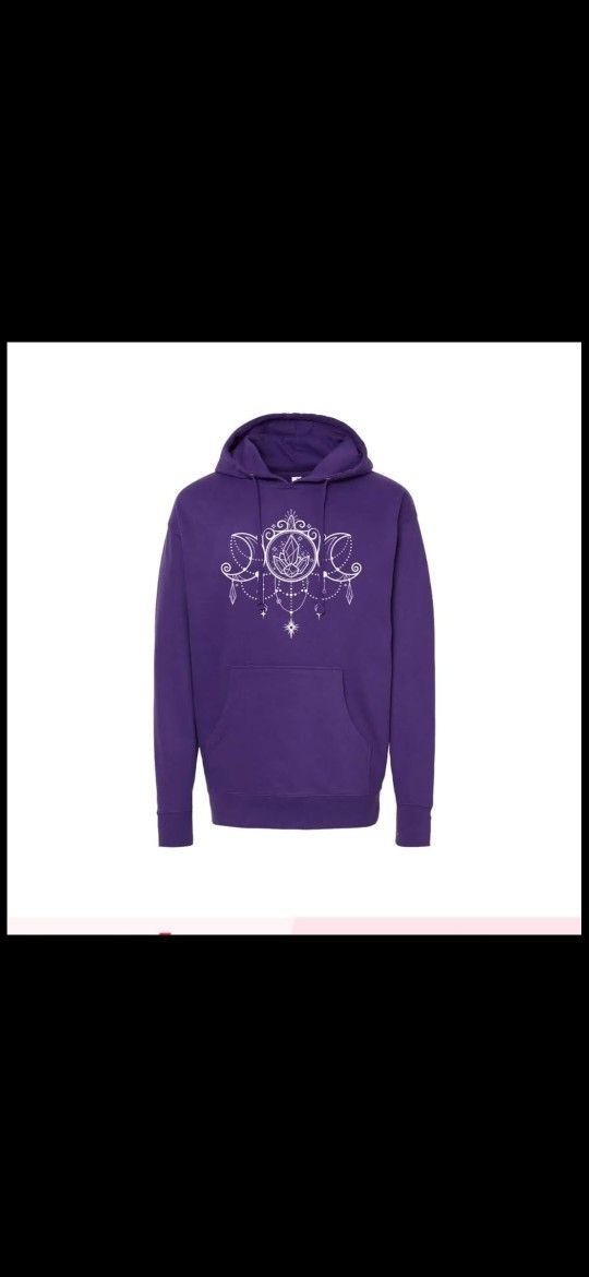Crystal Infused Purple Triple Moon Hoodie
