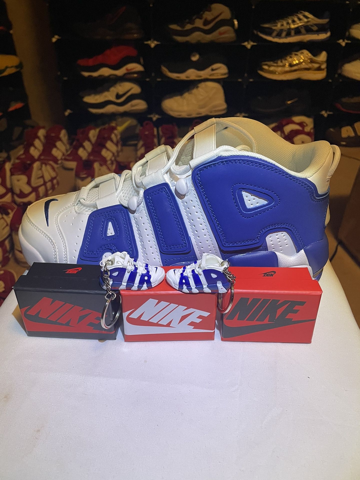 Nike Air More Uptempo Mini Shoe Keychains And Mini Nike Shoe Box  MORE COLORS