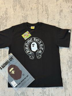 A Bathing Bape X Chrome Hearts Black T Shirt (large)
