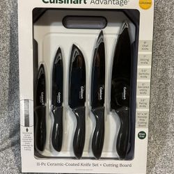 Cuisinart. Ceramic Coated Kitchen Knives New In Box