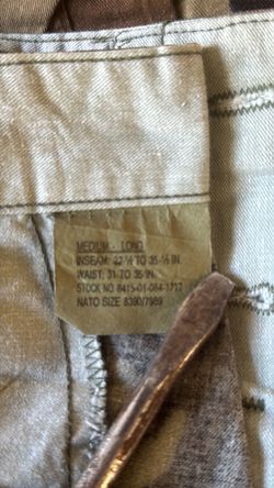 US Military Camo BDU Pants Medium Long