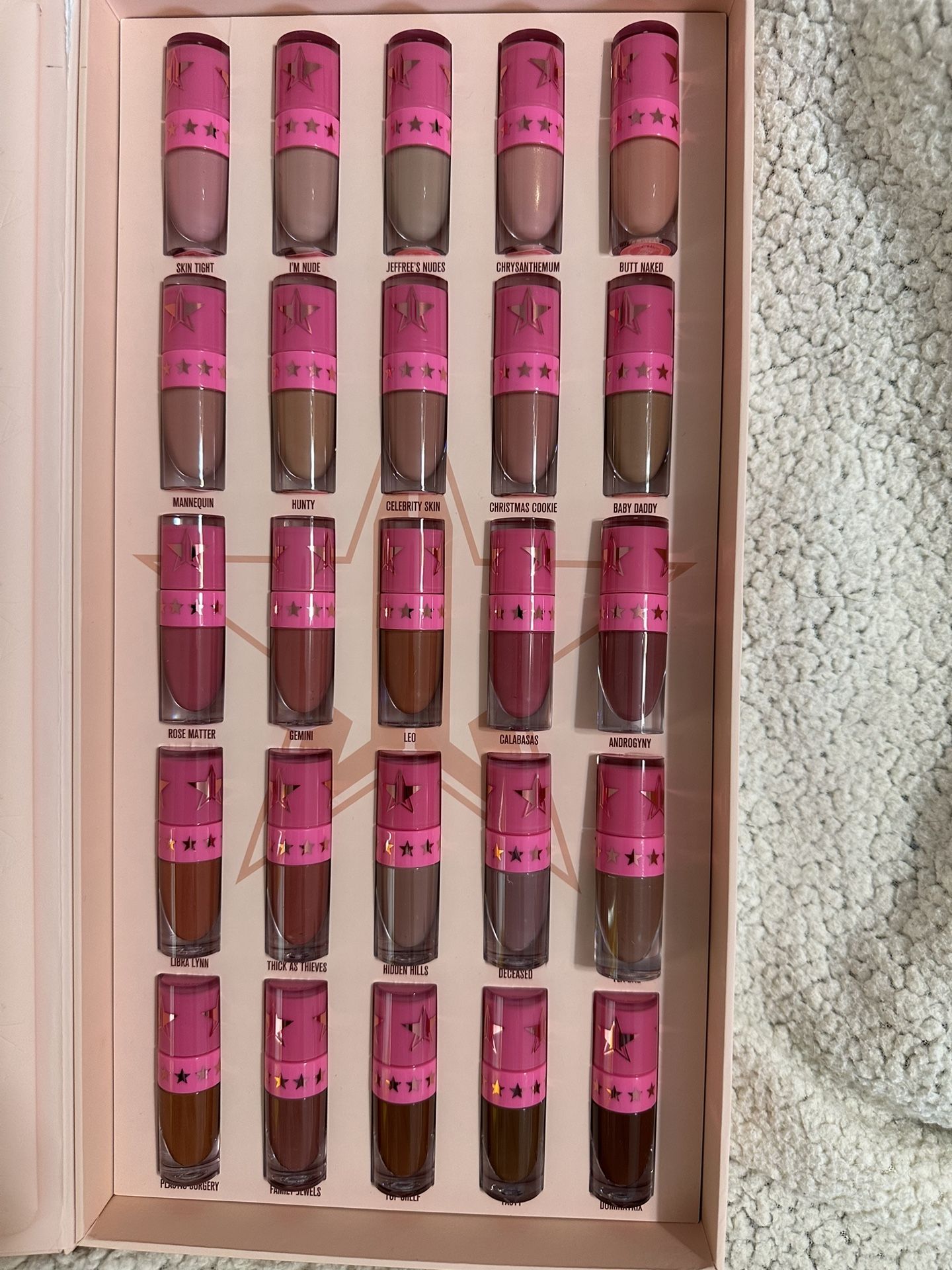 NEW Jeffree Star Cosmetics The Nude Liquid Lipstick Vault Collection. 25 shades. NIB